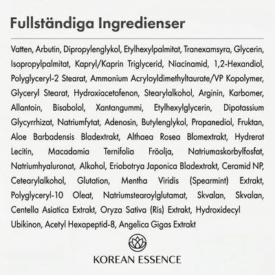 Korean Essence Arbutin 7% + Tranexamic Acid 4% Cream