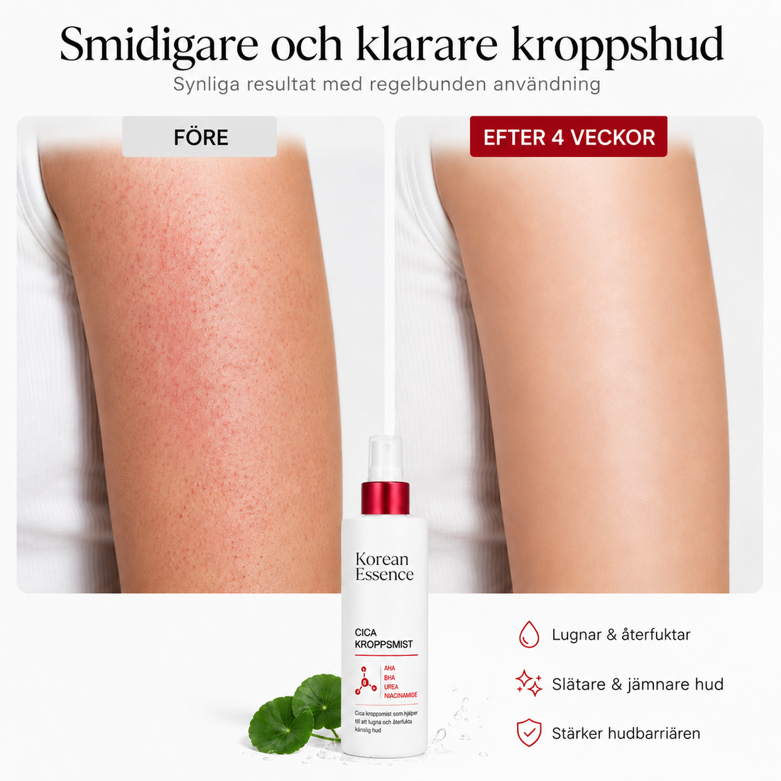 Fuktig hud <em>tar upp mer.</em>