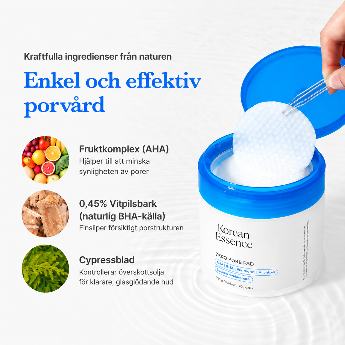 Exfoliera och lugna <em>i samma rörelse</em>